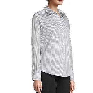 Liz Claiborne New York Women’s Stripes Buttons Down Long Sleeves Shirts …